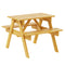 Keezi Kids Outdoor Table and Chairs Picnic Bench Seat Children Wooden Indoor