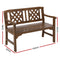 Gardeon Wooden Garden Bench 2 Seat Patio Furniture Timber Outdoor Lounge Chair Natural