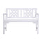 Gardeon Wooden Garden Bench 2 Seat Patio Furniture Timber Outdoor Lounge Chair White
