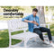 Gardeon Wooden Garden Bench 3 Seat Patio Furniture Timber Outdoor Lounge Chair White