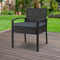 Gardeon Outdoor Furniture Bistro Wicker Chair Black