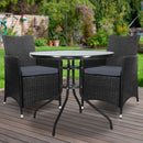 Gardeon Outdoor Furniture Dining Chair Table Bistro Set Wicker Patio Setting Tea Coffee Cafe Bar Set