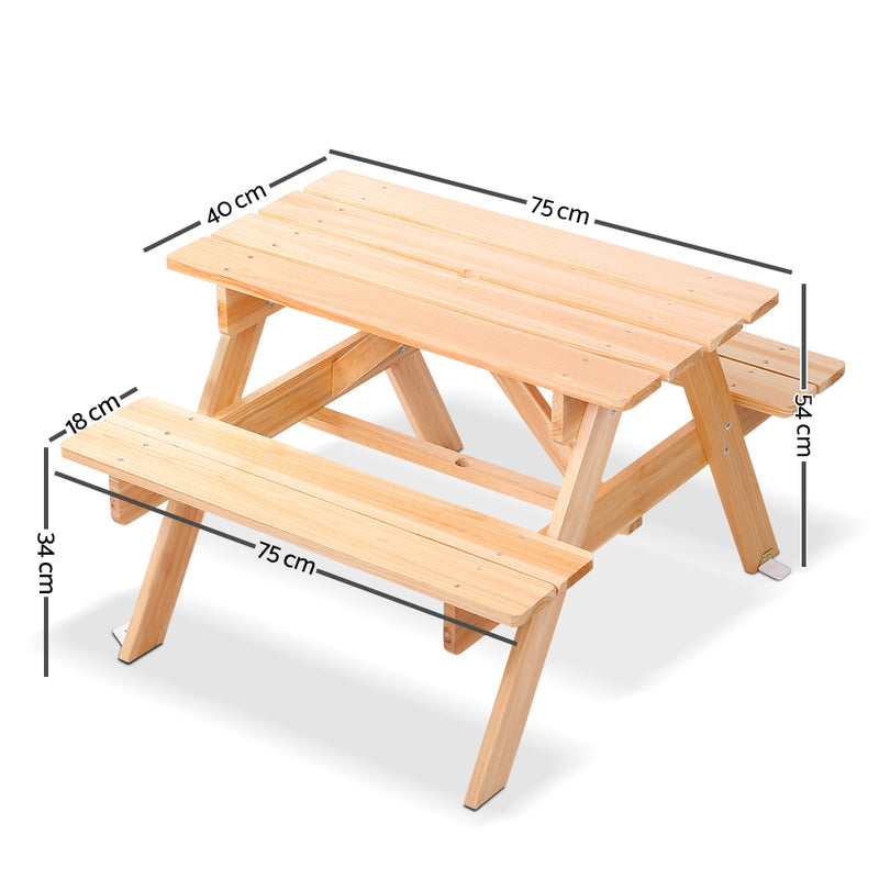 Keezi Kids Wooden Picnic Bench Set