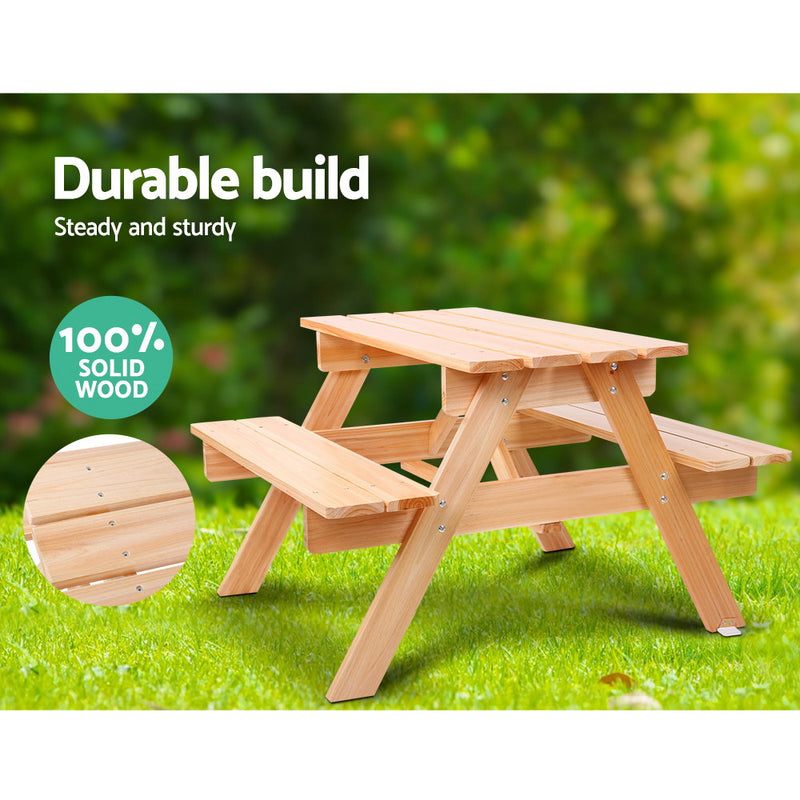 Keezi Kids Wooden Picnic Bench Set