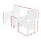 Gardeon Garden Bench Chair Table Loveseat Wooden Outdoor Furniture Patio Park White