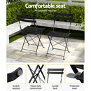 Gardeon Outdoor Setting Table and Chairs Folding Patio Furniture Bistro Set