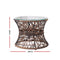 Gardeon Outdoor Lounge Setting Papasan Chairs Table Patio Furniture Wicker Brown