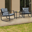 Gardeon Outdoor Chair Rocking Set - Black