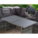 Gardeon Outdoor Furniture Sofa Set Dining Setting Wicker 8 Seater Storage Cover Mixed Grey