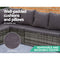 Gardeon Outdoor Furniture Sofa Set Dining Setting Wicker 8 Seater Storage Cover Mixed Grey