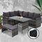 Gardeon Outdoor Furniture Sofa Set Dining Setting Wicker 8 Seater Storage Cover Mixed Grey