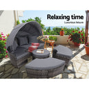 Gardeon Outdoor Lounge Setting Sofa Patio Furniture Wicker Garden Rattan Set Day Bed Grey