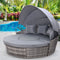 Gardeon Outdoor Lounge Setting Sofa Patio Furniture Wicker Garden Rattan Set Day Bed Grey