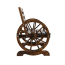 Gardeon Wooden Wagon Wheel Bench - Brown