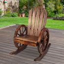 Gardeon Wagon Wheels Rocking Chair - Brown