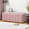 Artiss Storage Ottoman Blanket Box Velvet Chest Toy Foot Stool Couch Bed Pink