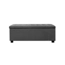 Artiss Large Fabric Storage Ottoman - Grey