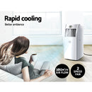 Devanti Portable Air Conditioner 4-In-1 Mobile Fan Cooler Dehumidifier 15000BTU