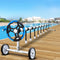 Aquabuddy Swimming Pool Cover Roller Reel Adjustable Solar Thermal Blanket Blue