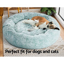 i.Pet Pet bed Dog Cat Calming Pet bed Extra Large 110cm Teal Sleeping Comfy Washable