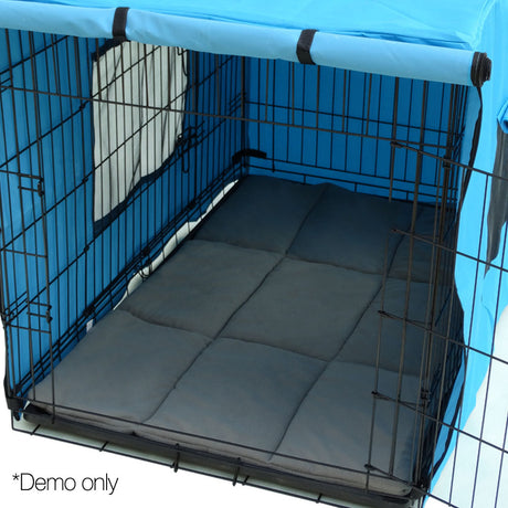 i.Pet 48inch Metal Collapsible Pet Cage Cushions Grey