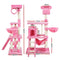 i.Pet Cat Tree Trees Scratching Post Scratcher Tower Condo House Furniture Wood Pink 141cm