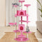 i.Pet Cat Tree Trees Scratching Post Scratcher Tower Condo House Furniture Wood Pink 203cm