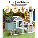 i.Pet Chicken Coop Rabbit Hutch Large House Run Cage Wooden Outdoor Pet Hutch