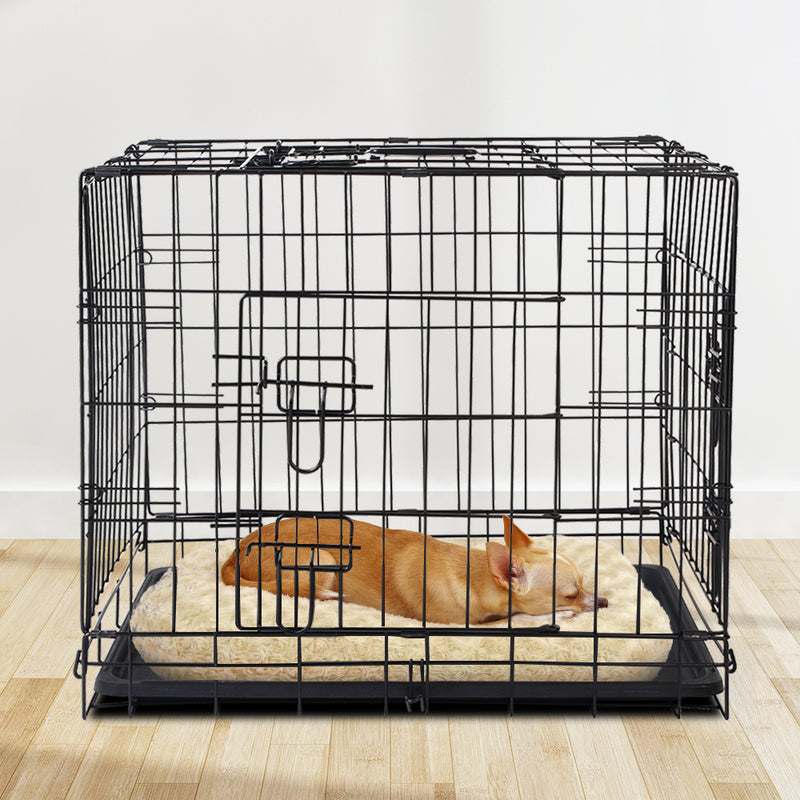 i.Pet Dog Cage 24inch Pet Cage - Black