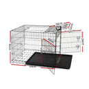 i.Pet 48inch Collapsible Pet Cage with Cover - Black & Green