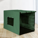 i.Pet 48inch Collapsible Pet Cage with Cover - Black & Green