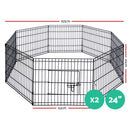 i.Pet Pet Dog Playpen 2X24" 8 Panel Puppy Exercise Cage Enclosure Fence