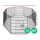 i.Pet Pet Dog Playpen 2X30" 8 Panel Puppy Exercise Cage Enclosure Fence