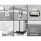 Glacio 85L Portable Fridge Freezer Fridges Refrigerator Cooler Camping 12V/24V/240V Caravan Car Boating Silver