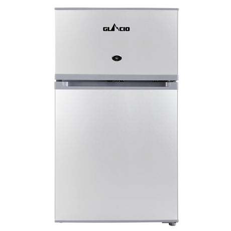 Glacio 65L Portable Fridge Bar Freezer Cooler Upright 12V 24V 240V Caravan 4WD Car Camping Silver