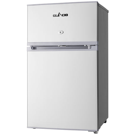 Glacio 65L Portable Fridge Bar Freezer Cooler Upright 12V 24V 240V Caravan 4WD Car Camping Silver
