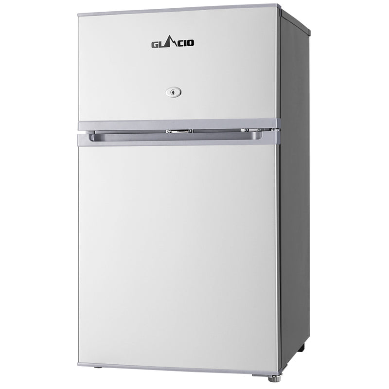 Glacio 65L Portable Fridge Bar Freezer Cooler Upright 12V 24V 240V Caravan 4WD Car Camping Silver