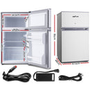 Glacio 65L Portable Fridge Bar Freezer Cooler Upright 12V 24V 240V Caravan 4WD Car Camping Silver
