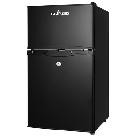 Glacio 90L Portable Fridge Bar Freezer Cooler Upright 12V/24V/240V Caravan 4WD Car Camping Black