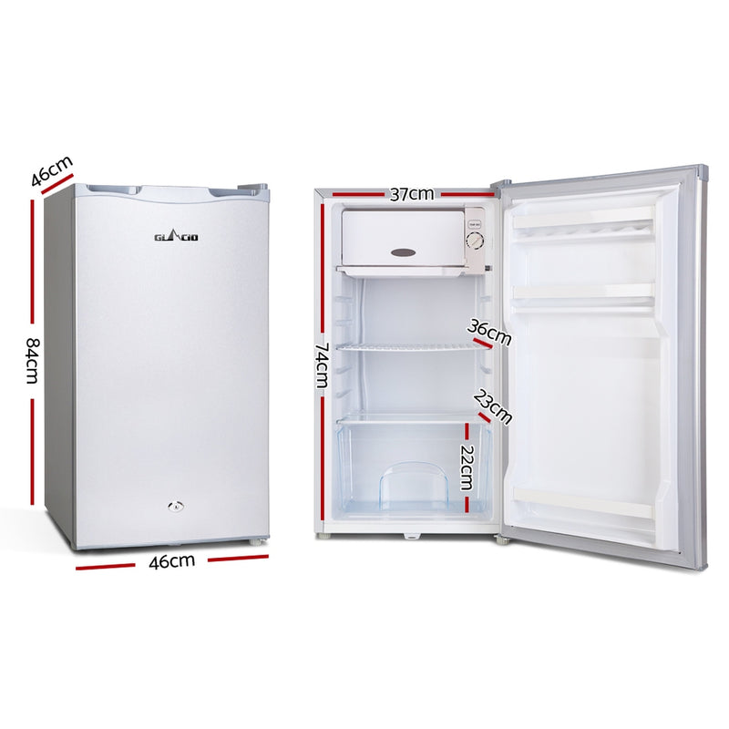 Glacio 95L Portable Bar Fridge Freezer Fridges Cooler 12V/24V/240V Caravan Camp