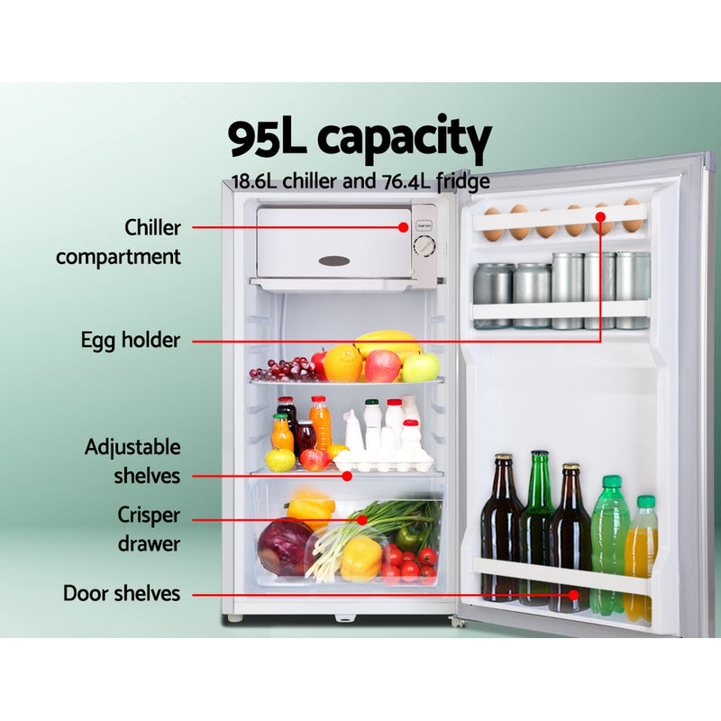Glacio 95L Portable Bar Fridge Freezer Fridges Cooler 12V/24V/240V Caravan Camp