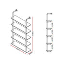 Artiss Wall Display Shelves Industrial DIY Pipe Shelf Rustic Floating Brackets