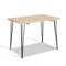 Artiss Dining Table 4 Seater 100 x 65cm Pine Wood Industrial Scandinavian Timber Metal Black Legs Brown Rectangular Tables 
