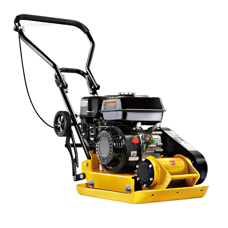 Giantz 21 Plate Compactor 6.5HP Compactors 61KG Vibration Rammer with Wheels"