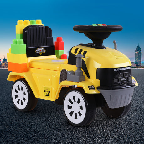 Keezi Kids Ride On Car w/ Building Blocks Toy Cars Engine Vehicle Truck Children