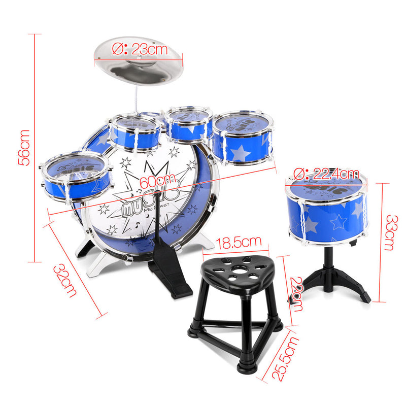 Keezi 11 Piece Kids Drum Set