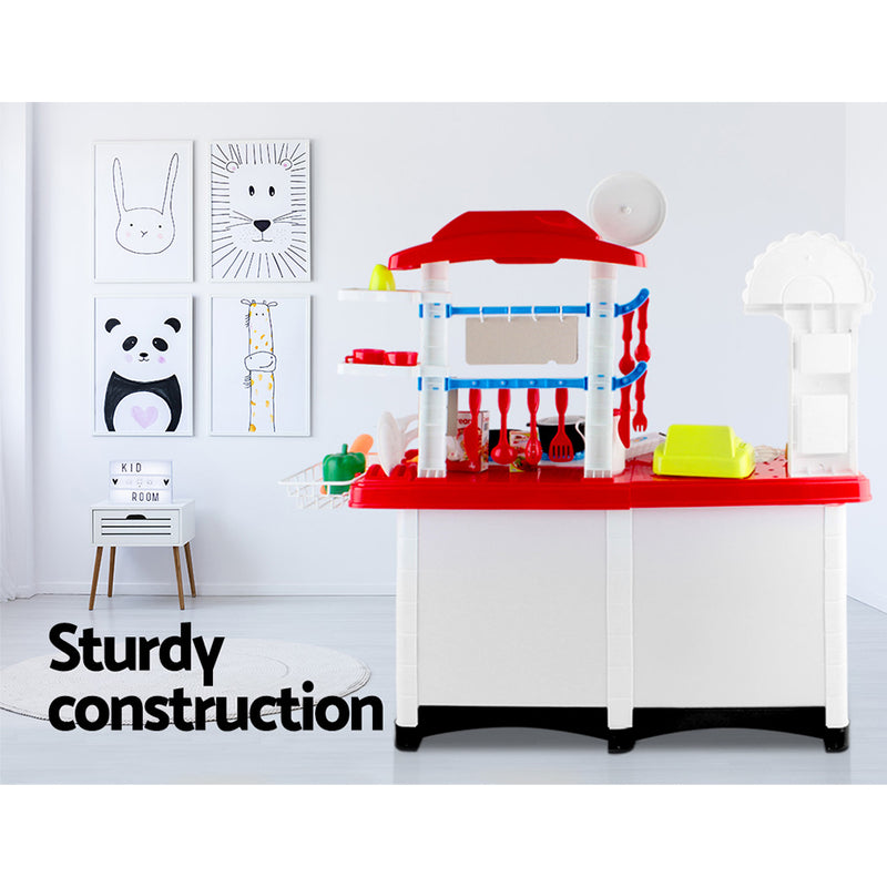 Keezi 59 Piece Kids Super Market Toy Set - Red & White