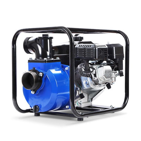Giantz 8HP 3 Petrol Water Pump Garden Irrigation Transfer Blue
