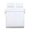 Giselle Bedding Queen Size Classic Quilt Cover Set - White