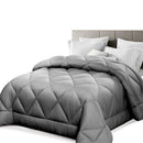 Giselle Bamboo Microfibre Microfiber Quilt 700GSM Duvet Cover SK All Season Grey